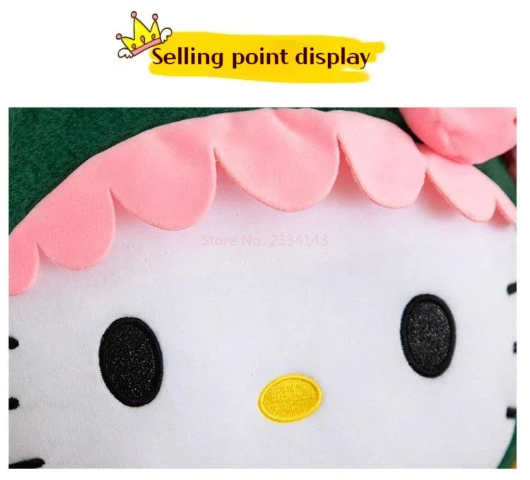 35cm Hello Kitty Cos Dinosaur Kawaii Cartoon Plush Doll Toys Soft Throw Pillow Back Cushion Girls Birthday Toyd Gifts