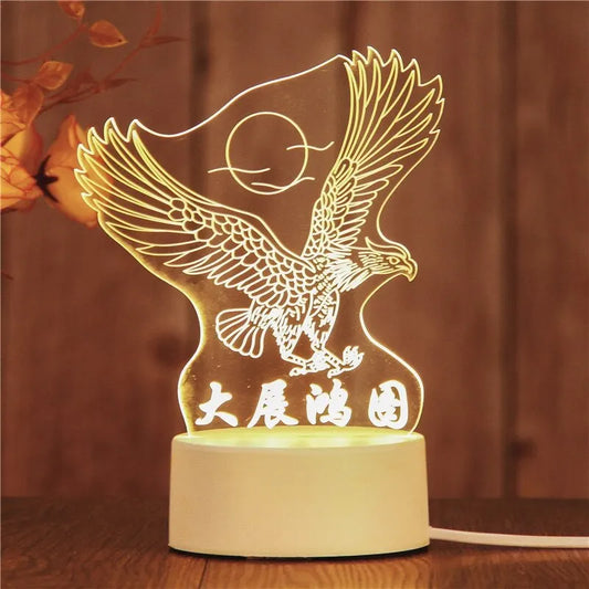 3D Lamp Acrylic USB LED Night Lights Neon Sign Lamp Xmas Christmas Decorations for Home Bedroom Birthday Decor Wedding Gifts