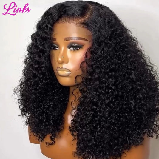 Links Short Bob Wigs Water Curly 13x4 13x6 HD Lace Front Human Hair For Women 250% Brazilian Deep Wave 5x5 Lace Closure Wig